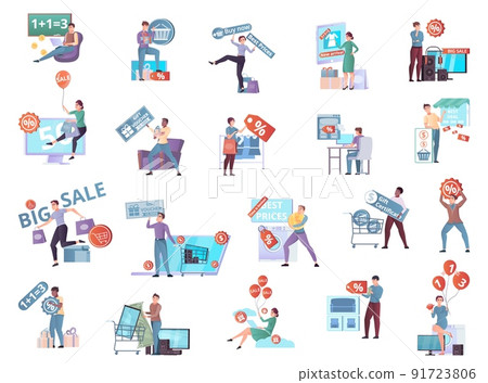 Big Sale Icon Set Big Sale Icon Set 91723806