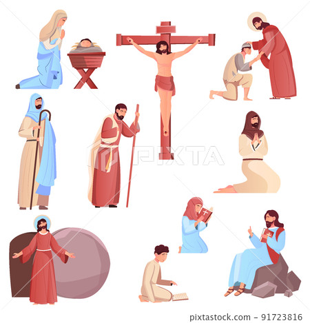 Easter Flat Icons Set 91723816