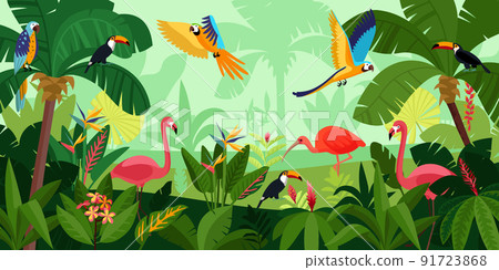 Flat Jungle Composition Flat Jungle Composition 91723868