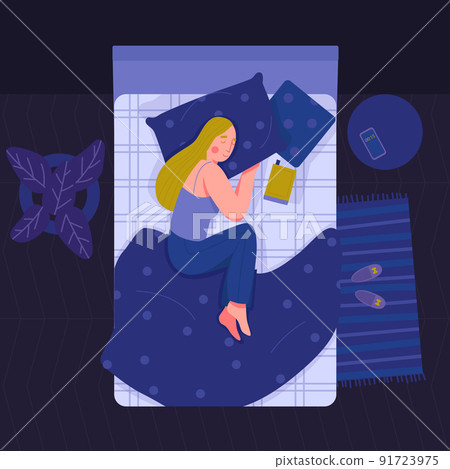 Flat Sleeping Woman 91723975
