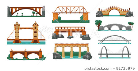 Bridges Color Icon Set 91723979
