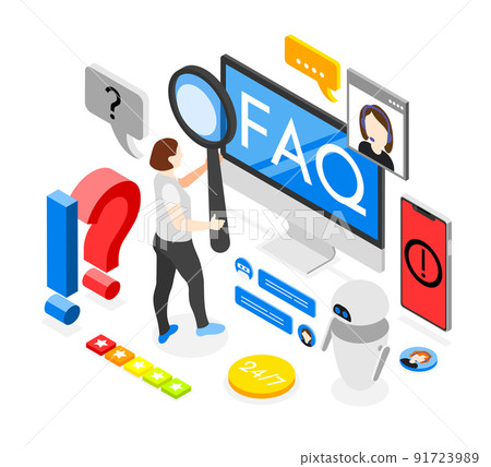 Customer Support Isometric Composition Customer Support Isometric Composition 91723989