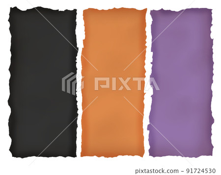 Recycled paper with torn edges Halloween color 91724530