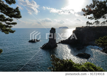 Oedolgae, Oedolgae coast, beach, beach, tourist attraction, lava, columnar joint, cliff, 91724918