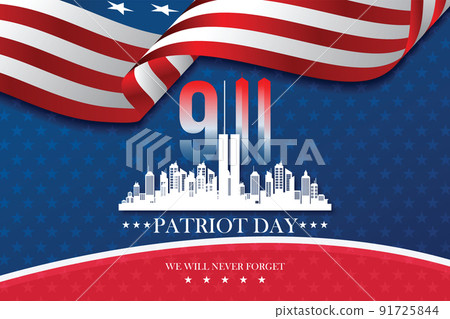 Design to commemorate the patriot day, twin towers in New York City Skyline, September 11, 2001 vector poster. Patriot Day, September 11, We will never forget Design to commemorate the patriot day, twin towers in New York City Skyline, September 11, 2001 vector poster. Patriot Day, September 11, We will never forget 91725844