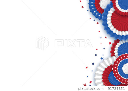 Bunting for July 4 and other patriotic American holidays. for design poster, brochure, banner, website. Vector illustration Bunting for July 4 and other patriotic American holidays. for design poster, brochure, banner, website. Vector illustration 91725851