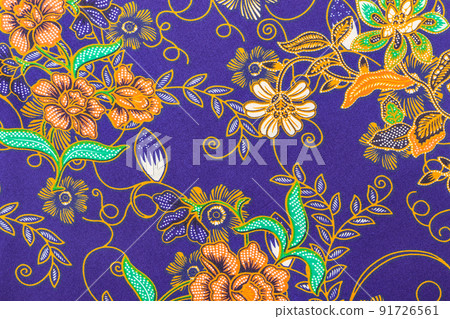 Batik sarong pattern background in Thailand, traditional batik sarong in Asian. 91726561