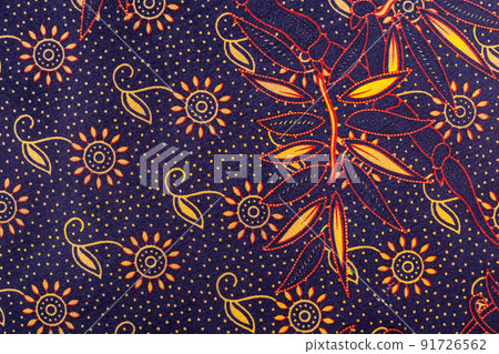 Batik sarong pattern background in Thailand, traditional batik sarong in Asian. 91726562