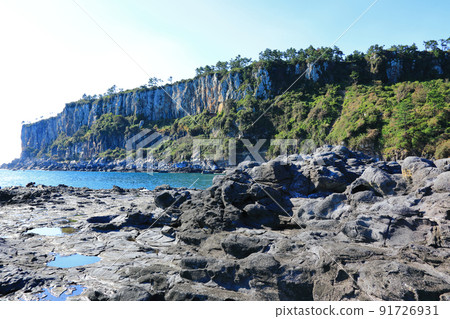 Park Soo-gijeong, 熔岩, 懸崖, 懸崖, 釣魚點, 海岸, 海灘, 休息, 91726931