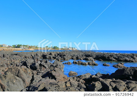 Park Soo-gijeong, lava, cliff, cliff, fishing spot, coast, beach, rest, Park Soo-gijeong, lava, cliff, cliff, fishing spot, coast, beach, rest, 91726942