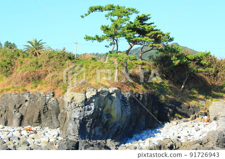 Park Soo-gijeong, lava, cliff, cliff, fishing spot, coast, beach, rest, Park Soo-gijeong, lava, cliff, cliff, fishing spot, coast, beach, rest, 91726943