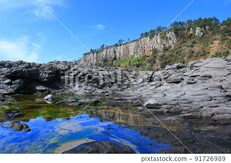 Park Soo-gijeong, lava, cliff, cliff, fishing spot, coast, beach, rest, Park Soo-gijeong, lava, cliff, cliff, fishing spot, coast, beach, rest, 91726989