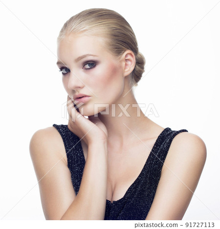 Looking gorgeous and feeling confident. Cropped portrait of a gorgeous young woman isolated on white. 91727113