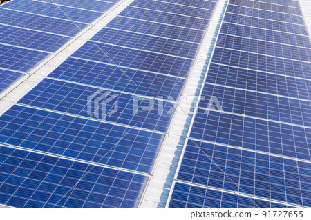 Solar photovoltaic panels on roof house. Alternative power energy concept. Solar photovoltaic panels on roof house. Alternative power energy concept. 91727655