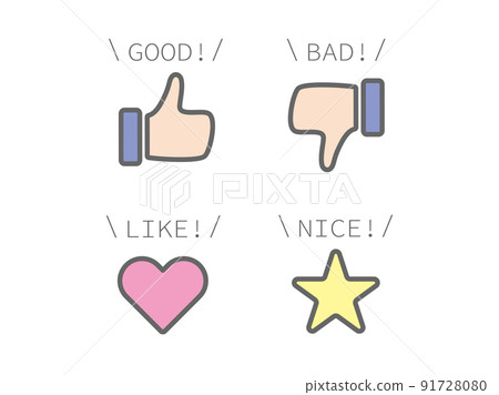 時尚 SNS 按鈕圖標插圖集 時尚 SNS 按鈕圖標插圖集 91728080