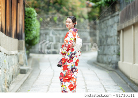 Kimono women Kyoto women's trip 91730111
