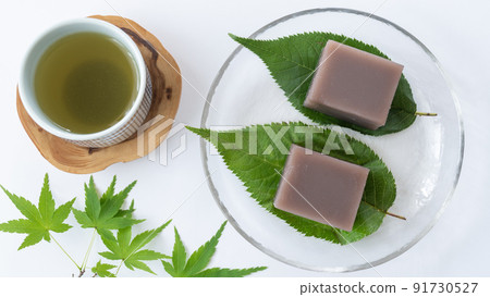 Water yokan and green tea 91730527