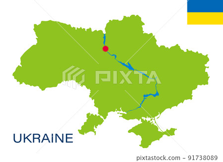 烏克蘭地圖和旗幟、首都、符號 91738089