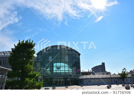 Takamatsu Station in fine weather Kagawa Takamatsu Station in fine weather Kagawa 91738506