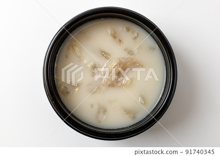 Cow knee soup on white background 91740345