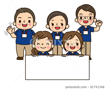 5 staff with a sign 91741346