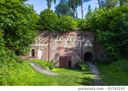 Boyen Fortress. Former Prussian fortress used during WWI and WWII. Gizycko, Poland, 11 June 2022 Boyen Fortress. Former Prussian fortress used during WWI and WWII. Gizycko, Poland, 11 June 2022 91743245