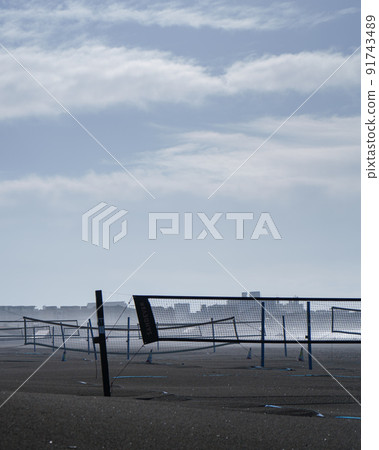 Beach volleyball court Beach volleyball court 91743489