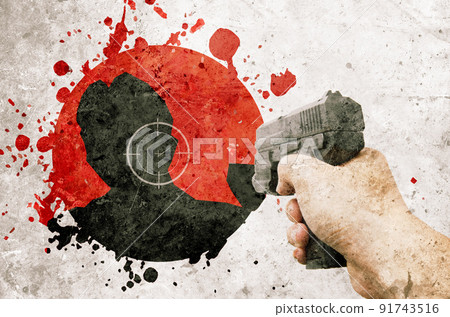 Shinzo Abe Japanese prime minister was assassinated and died in Nara Prefecture, Kansai Region of Japan Art concept. Shinzo Abe Japanese prime minister was assassinated and died in Nara Prefecture, Kansai Region of Japan Art concept. 91743516