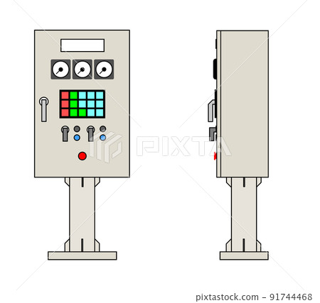 Illustration of an operation panel for operating machinery and equipment Illustration of an operation panel for operating machinery and equipment 91744468