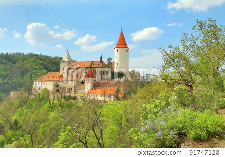 Beautiful Krivoklat castle in Czech republic in Europe 91747128