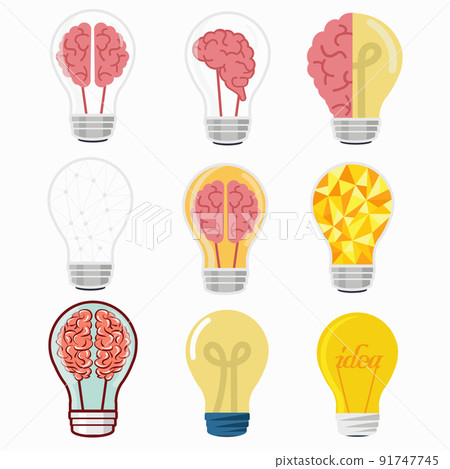 Creative lightbulb Different  idea set 91747745