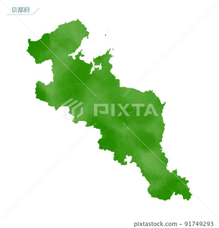 水彩風格地圖京都府 91749293