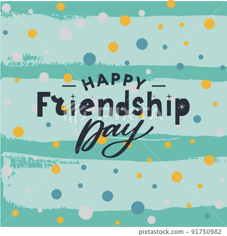 Friendship day vector illustration with text and elements for celebrating friendship day 2022 Friendship day vector illustration with text and elements for celebrating friendship day 2022 91750982