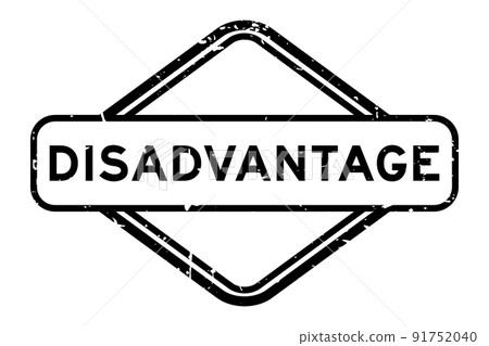 Grunge black disadvantage word rubber seal stamp on white background Grunge black disadvantage word rubber seal stamp on white background 91752040