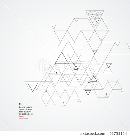Connecting lines and dots for science network pattern. Hexagon and triangles design. Construction element network Connecting lines and dots for science network pattern. Hexagon and triangles design. Construction element network 91753124