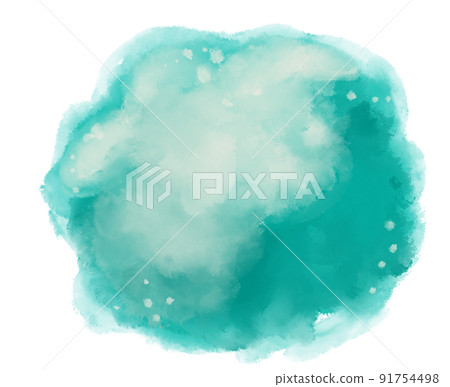 Watercolor paint circle background with white ink spot hilight element 91754498