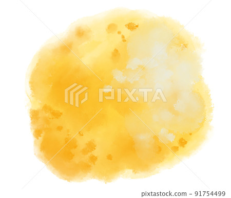 Watercolor paint circle background with white ink spot hilight element 91754499