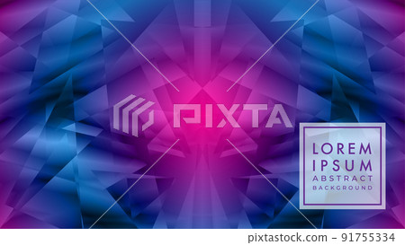 Meditative utopian background with abstract geometric ornament and neon color gradient Meditative utopian background with abstract geometric ornament and neon color gradient 91755334