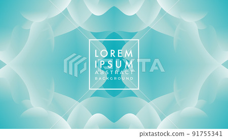 Soft and calm neurographic pattern illustration. Turquoise, white blue green color gradient. Abstract background design template. Soft and calm neurographic pattern illustration. Turquoise, white blue green color gradient. Abstract background design template. 91755341