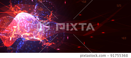 Neural network concept. Connected cells with links. High technology process. Abstract background Neural network concept. Connected cells with links. High technology process. Abstract background 91755368