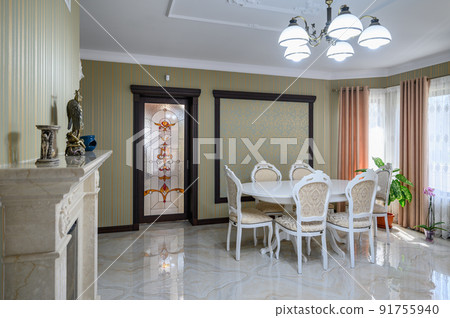 Classic living room interior design with marble floor Classic living room interior design with marble floor 91755940