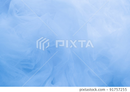 Background material white white tulle BG white background text space background blue blue 91757255