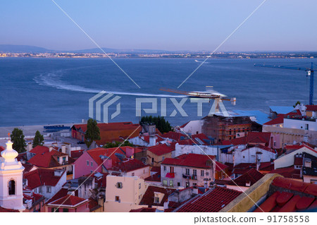 view of Alfama, Lisbon, Portugal view of Alfama, Lisbon, Portugal 91758558