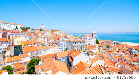 view of Alfama, Lisbon, Portugal view of Alfama, Lisbon, Portugal 91758600