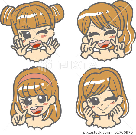 女孩準備擺姿勢 91760979