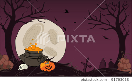 Happy Halloween banner or party invitation 91763018