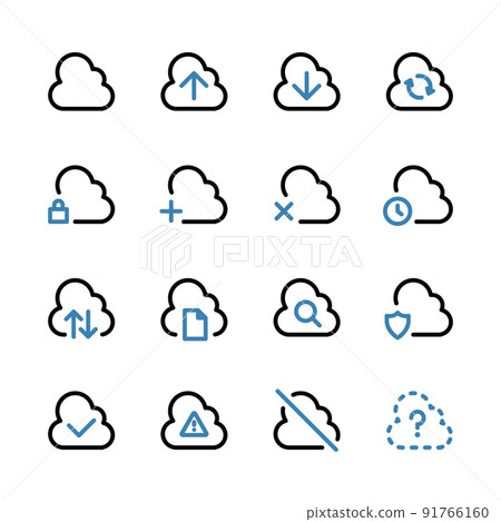 Cloud-based system Various UI icon sets Cloud-based system Various UI icon sets 91766160