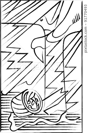 Hanafuda 刷插圖 Shimotsuki Tochi 11 月 Tochi no Kas 91770493