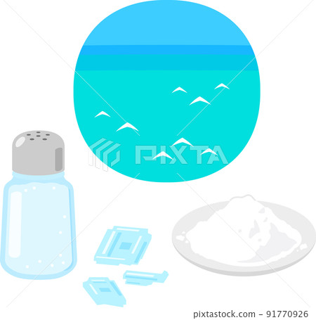 Image of the sea and salt, salt crystals 91770926