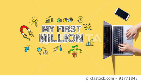 My First Million with person working with laptop My First Million with person working with laptop 91771845